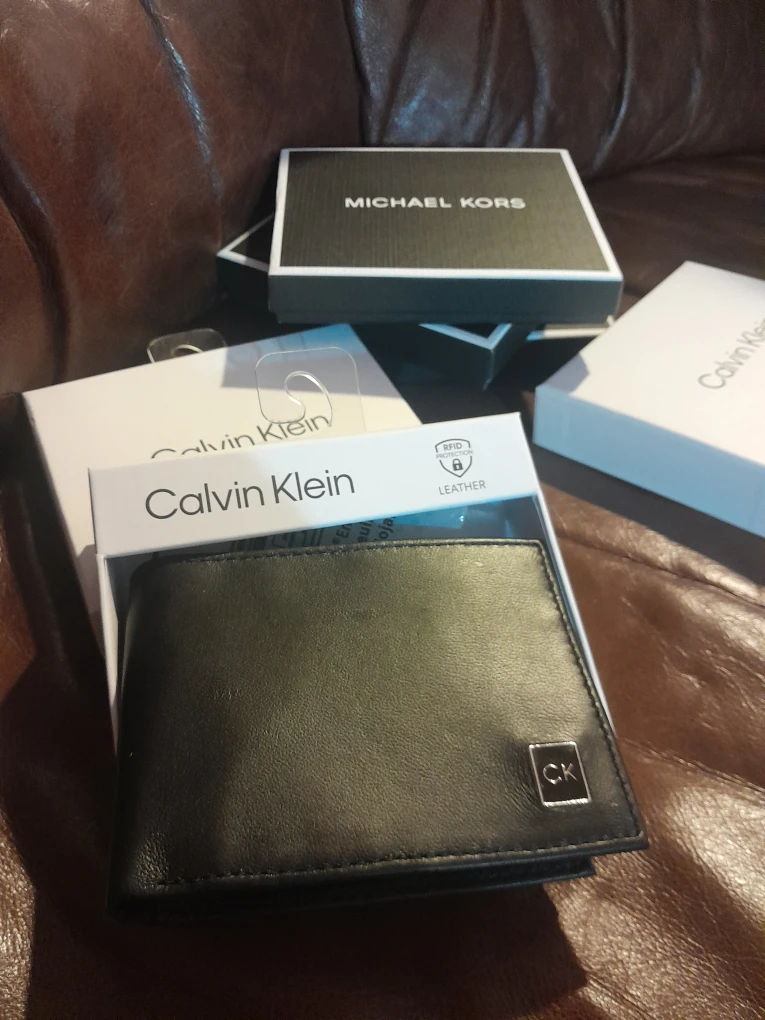 Calvin Klein Black Leather Wallet - New in Box!