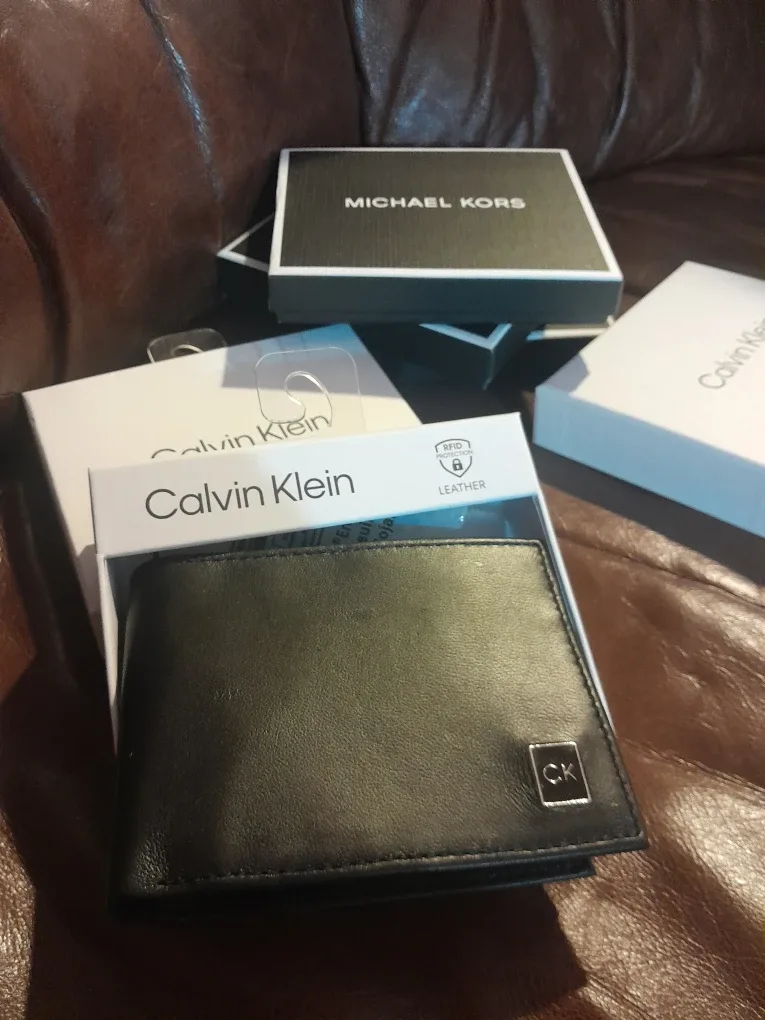 Calvin Klein Black Leather Wallet - New in Box!