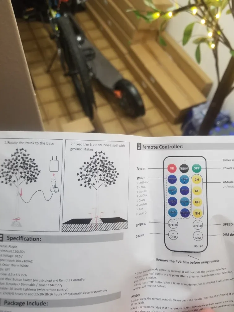 LED Olive Tree with Remote image indicator(3)