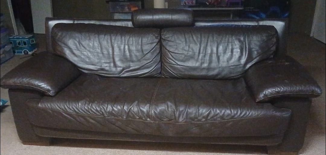Brown Leather Sofa