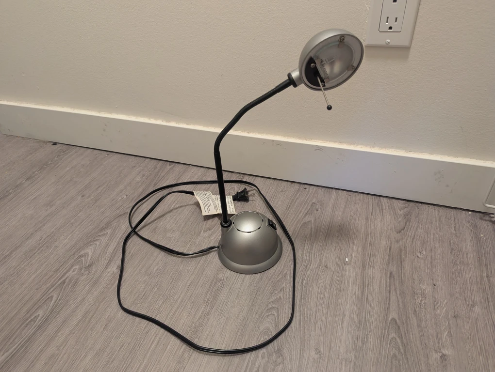 Silver Halogen Desk Lamp - photo 2