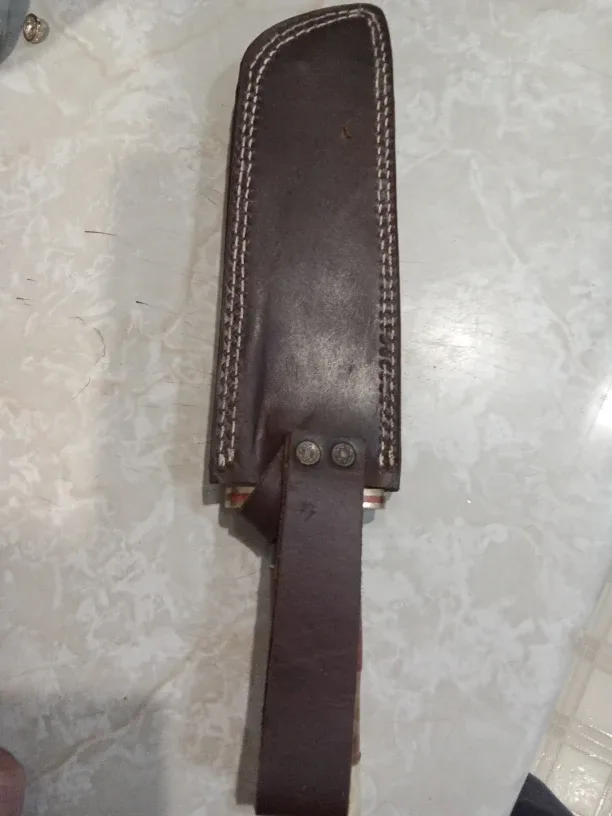 Handmade Damascus Steel Knife with Sheath image indicator(6)