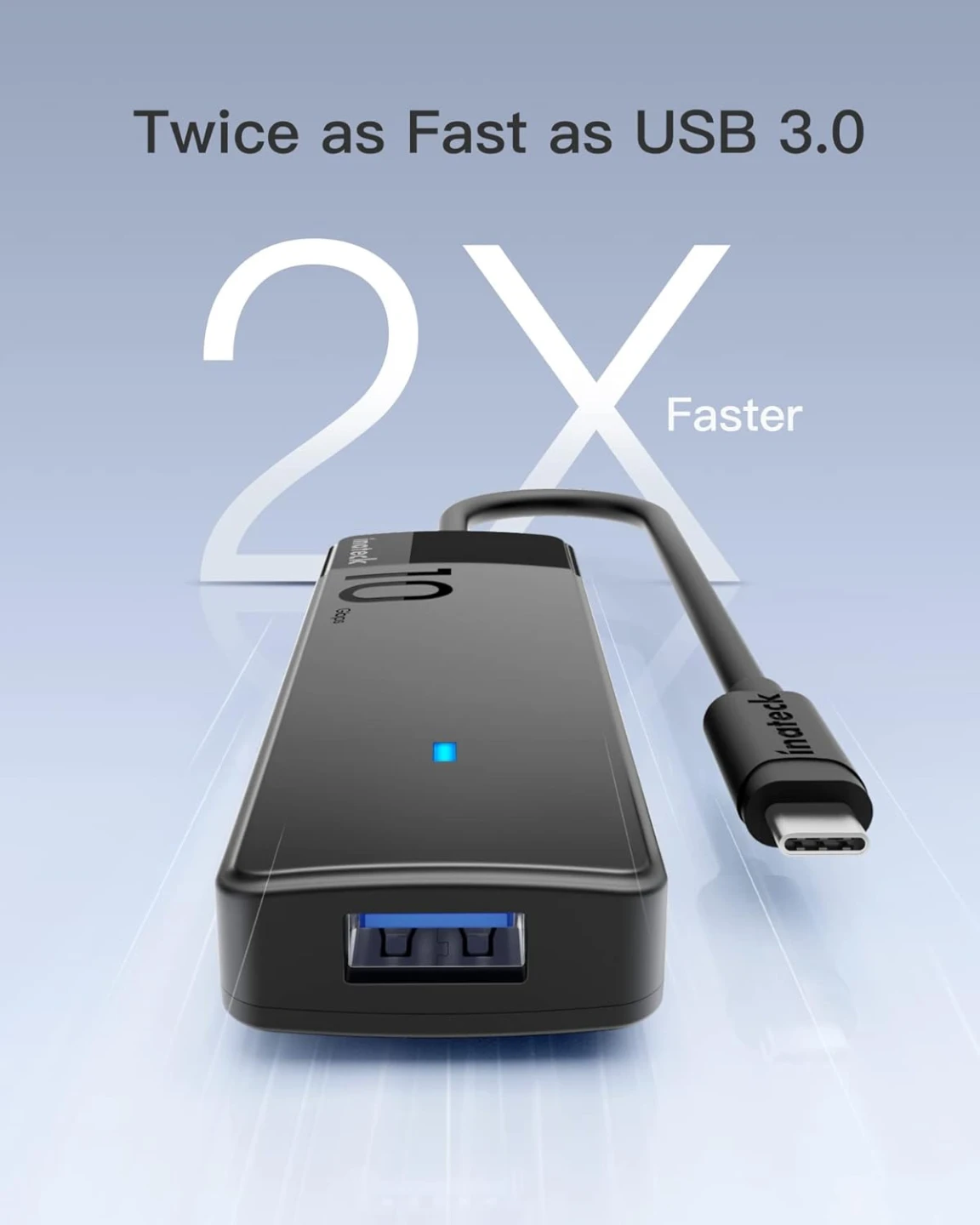 Inateck USB 3.2 Gen 2 Speed, USB C to USB Hub with 4 USB A Ports - photo 3