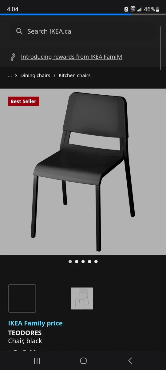 IKEA TEODORES Chair - white image indicator(3)