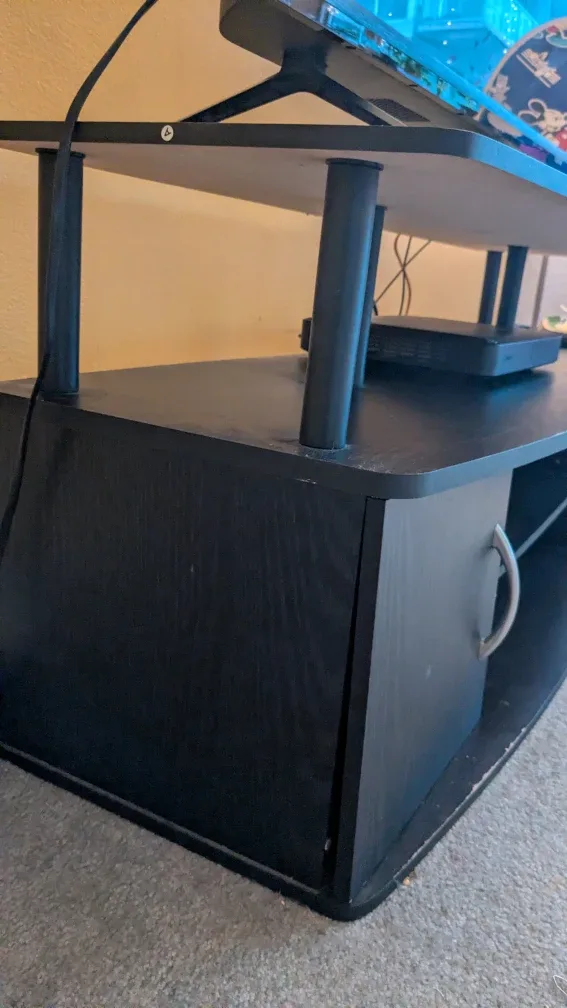 Black TV Stand with Storage - up to 55" TV image indicator(3)