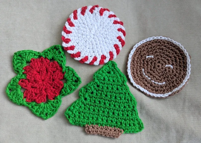 Crocheted Christmas Coasters