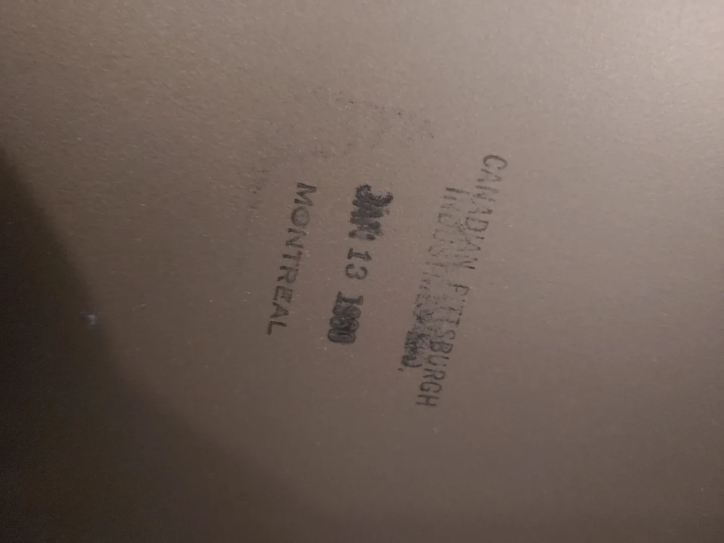 Vintage Canadian Pittsburgh Industries Beveled Edge Mirror image indicator(3)