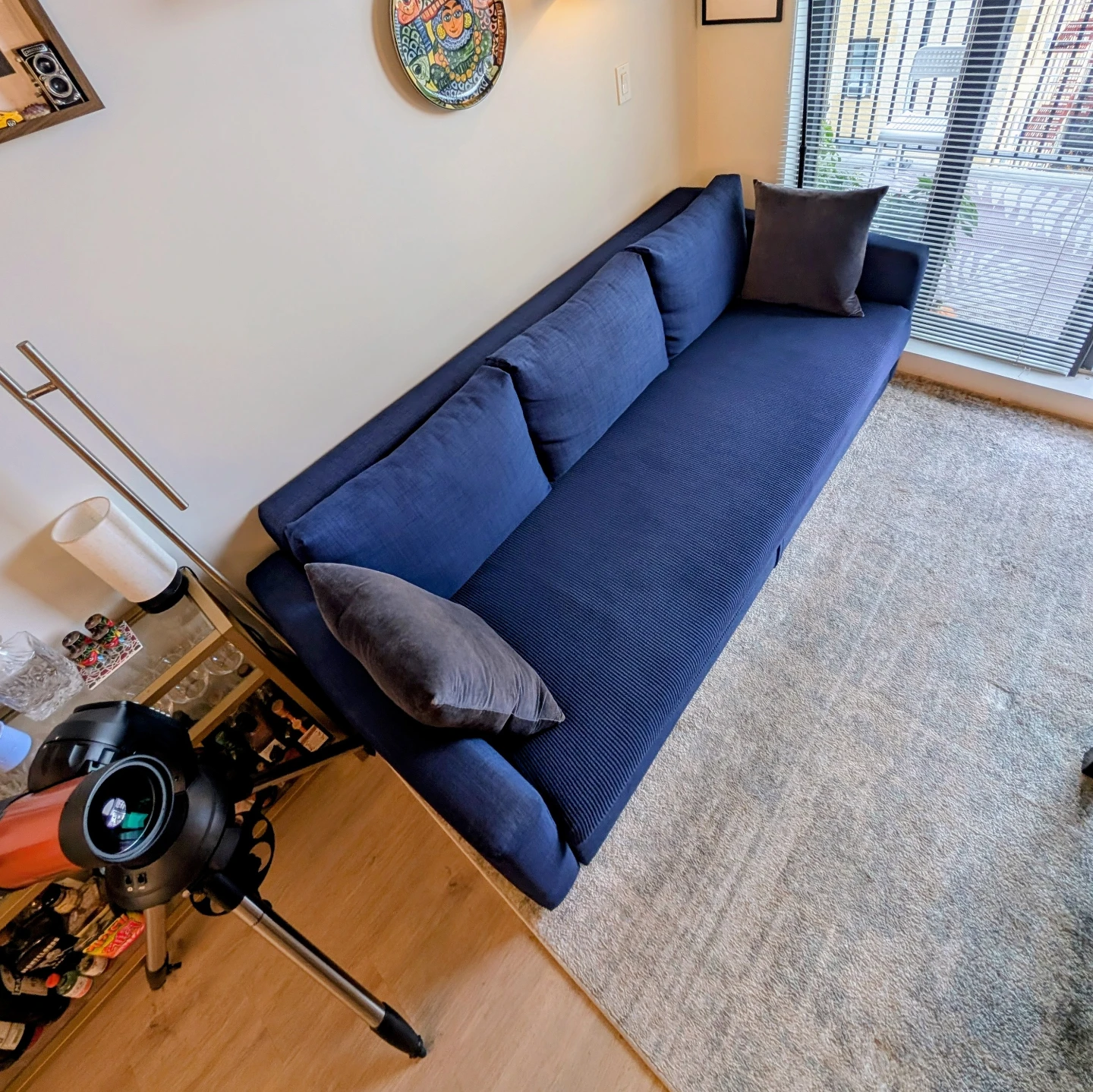 Blue 3-Searer Sofa-Bed - photo 3