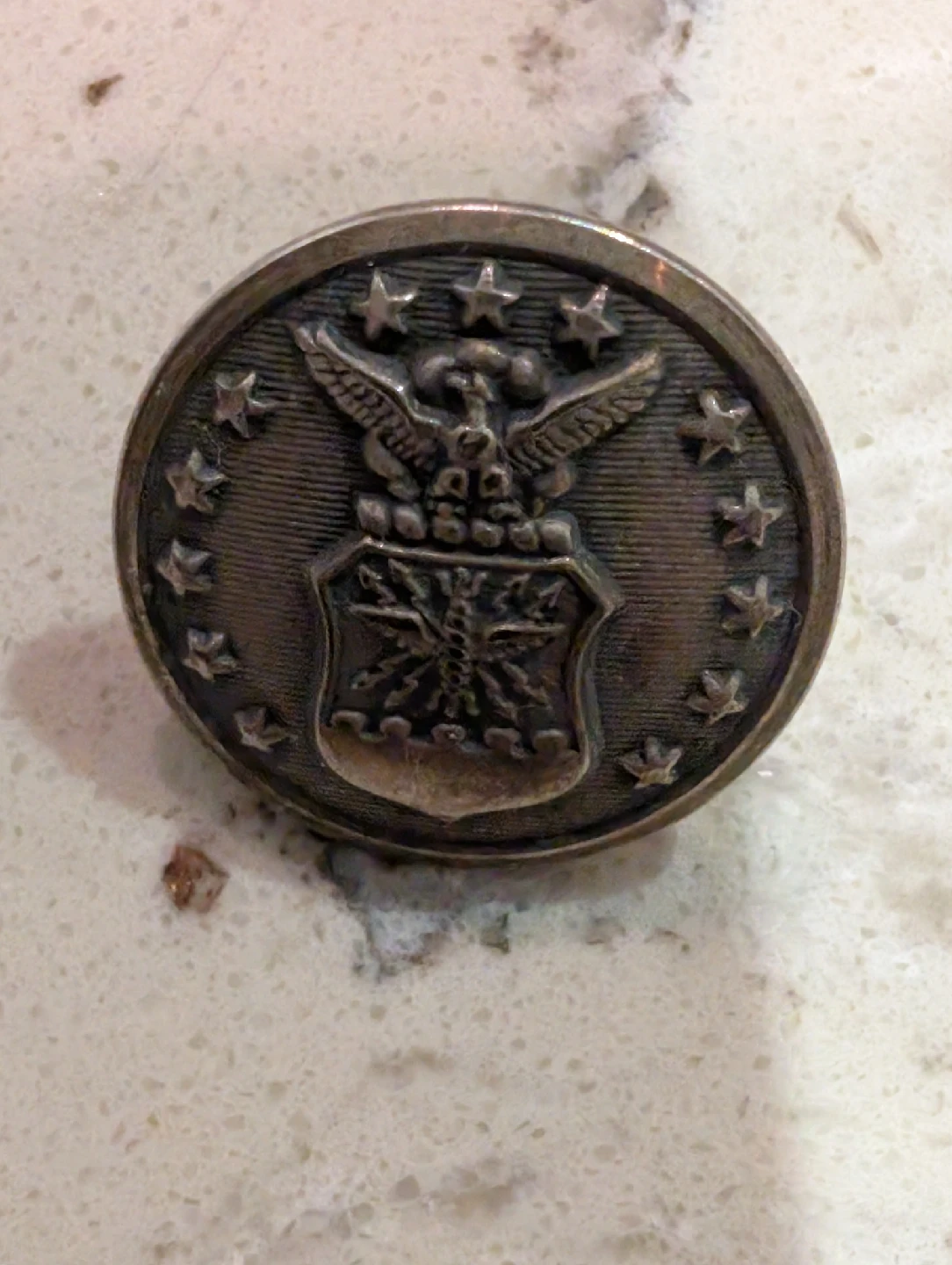 Antique Metal USA air force Uniform Button Waterbury