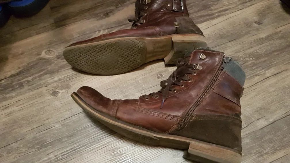 Art Naffe Osborne Brown Leather Boots - Size 12