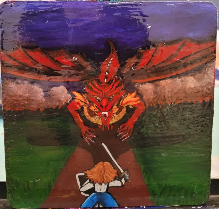 Acrylic Art on Square Wood - photo 5