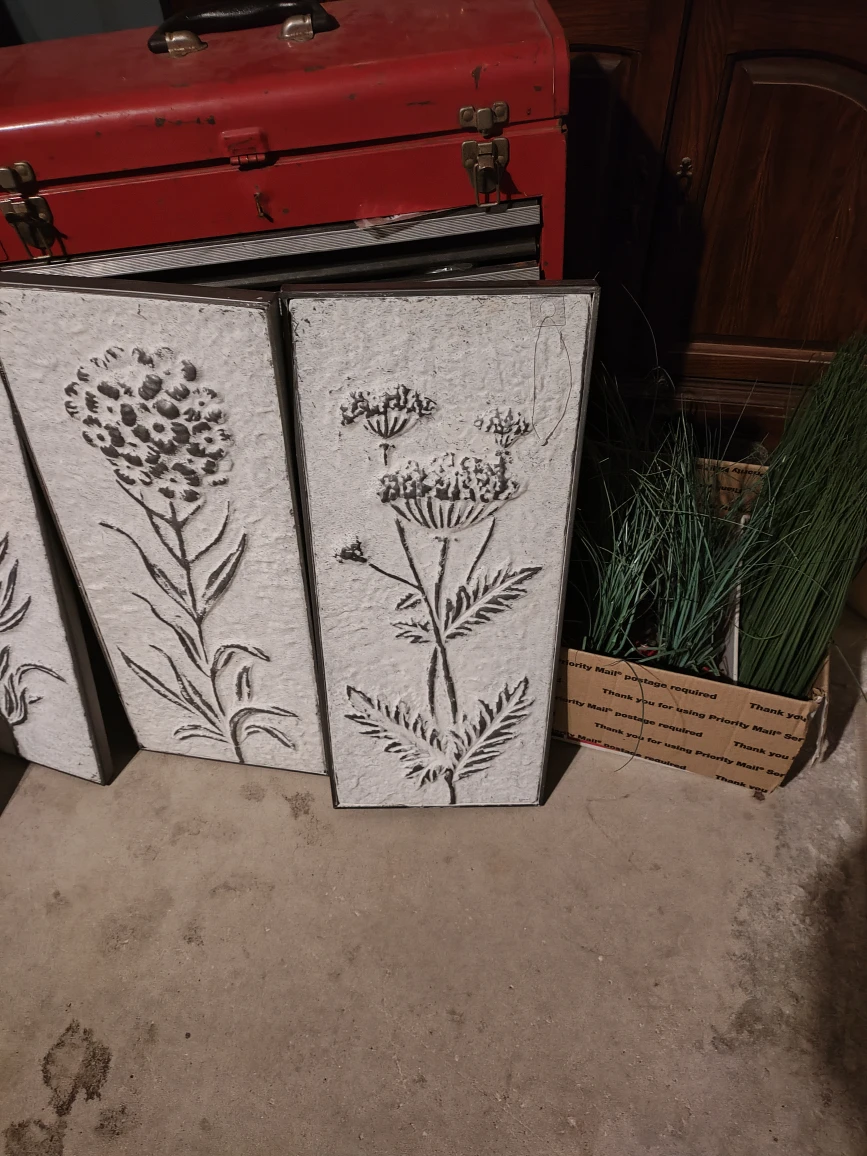 Metal White Washed Embossed Herb Prints - photo 2