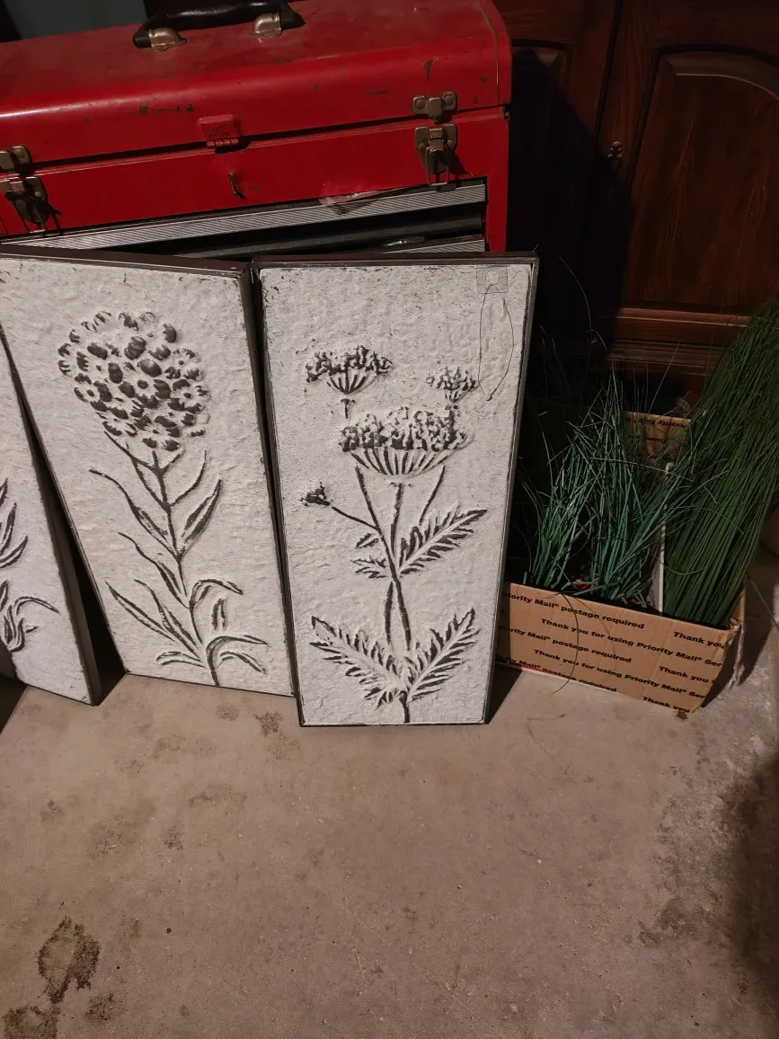 Metal White Washed Embossed Herb Prints image indicator(2)