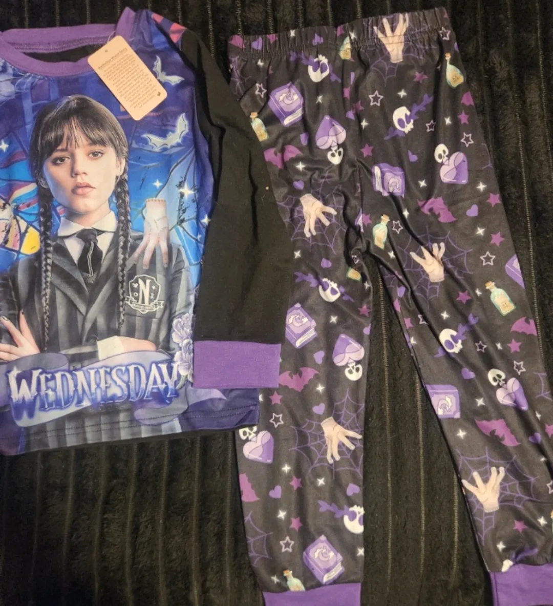 Wednesday Addams Family Pajamas, Size 12T image indicator(2)