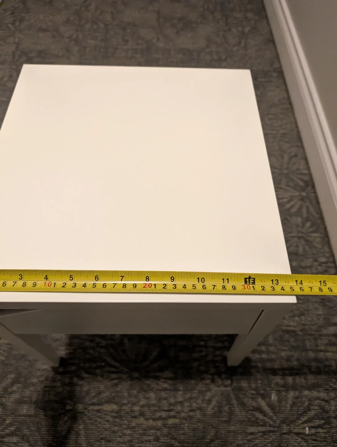 White Side Table with Drawer - 23"x15" image indicator(4)