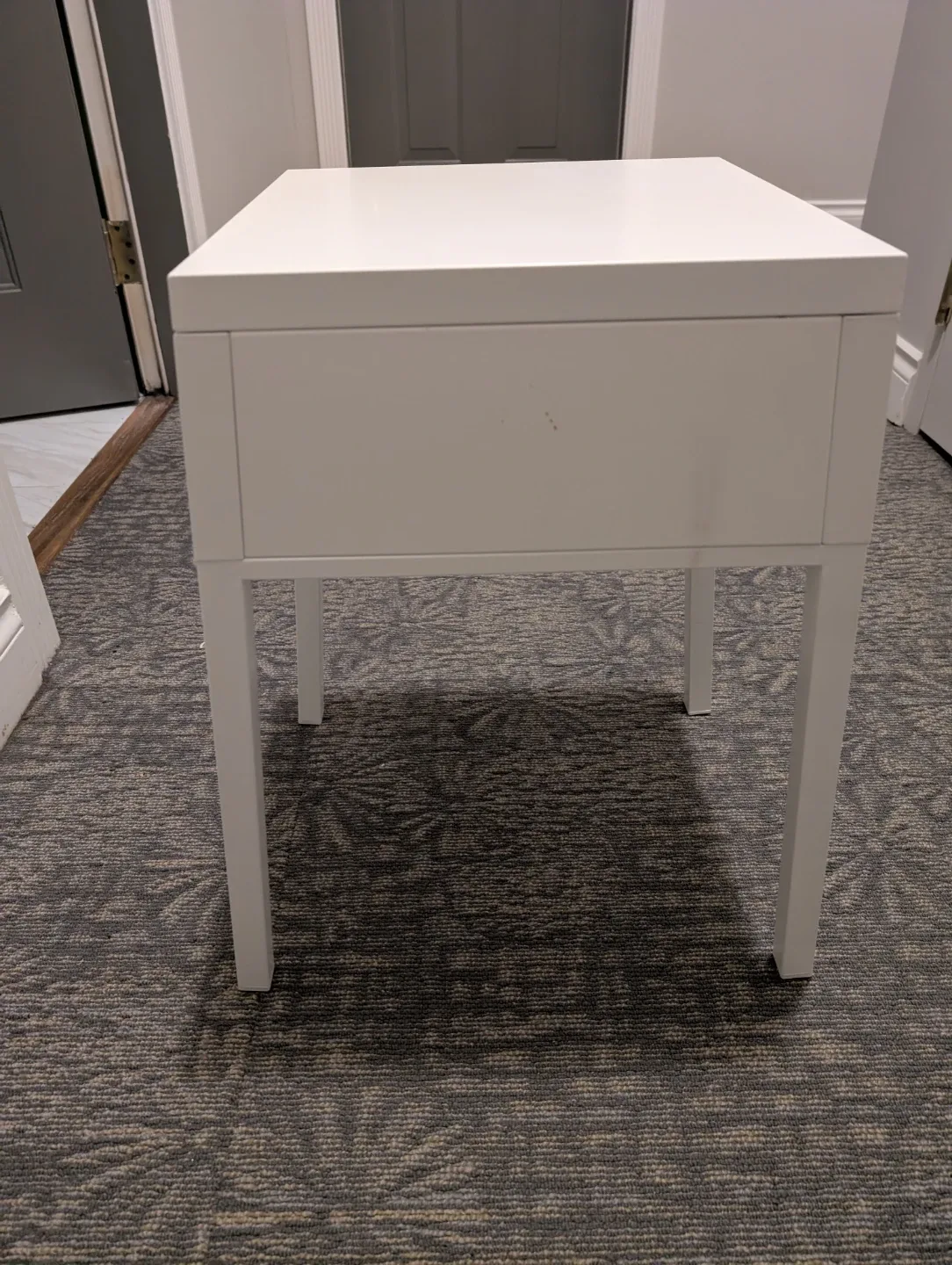 White Side Table with Drawer - 23"x15" image indicator(6)