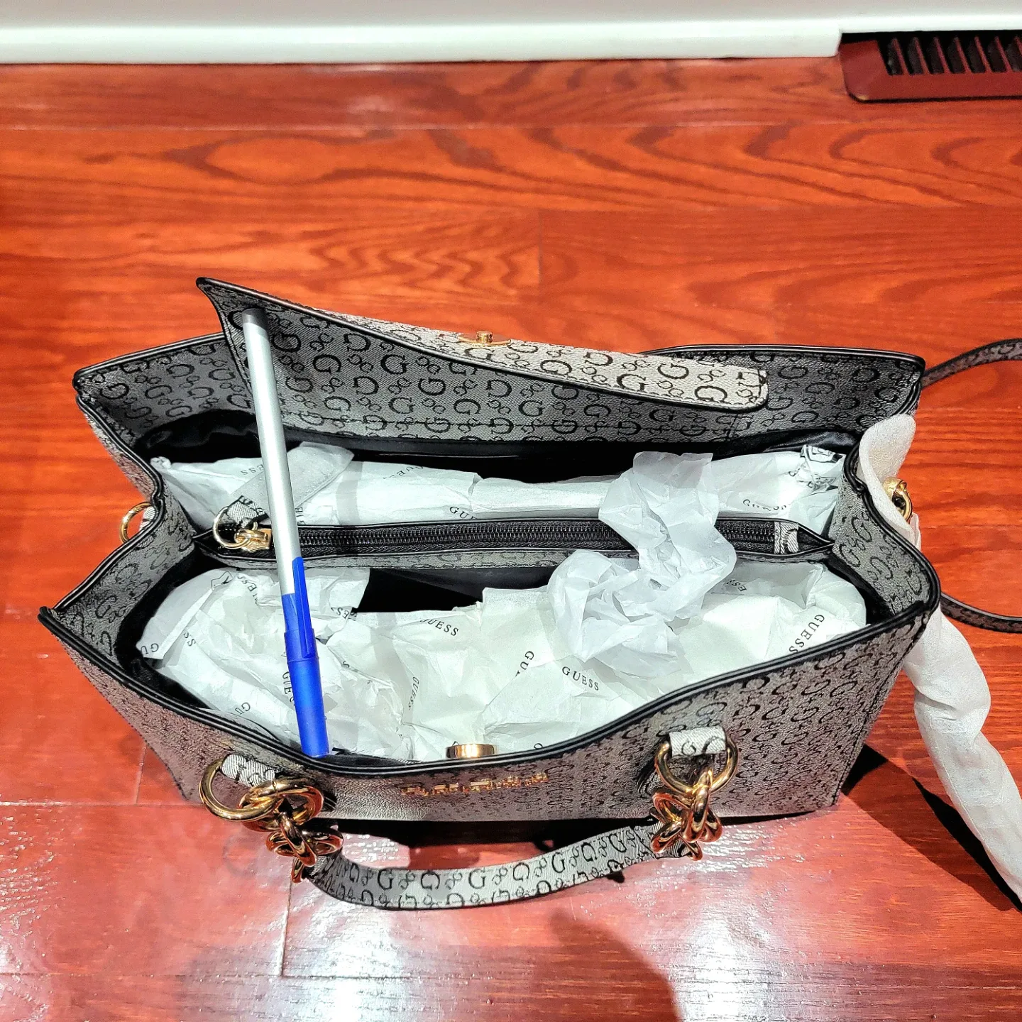 Guess Chiarra Logo Satchel Bag image indicator(4)