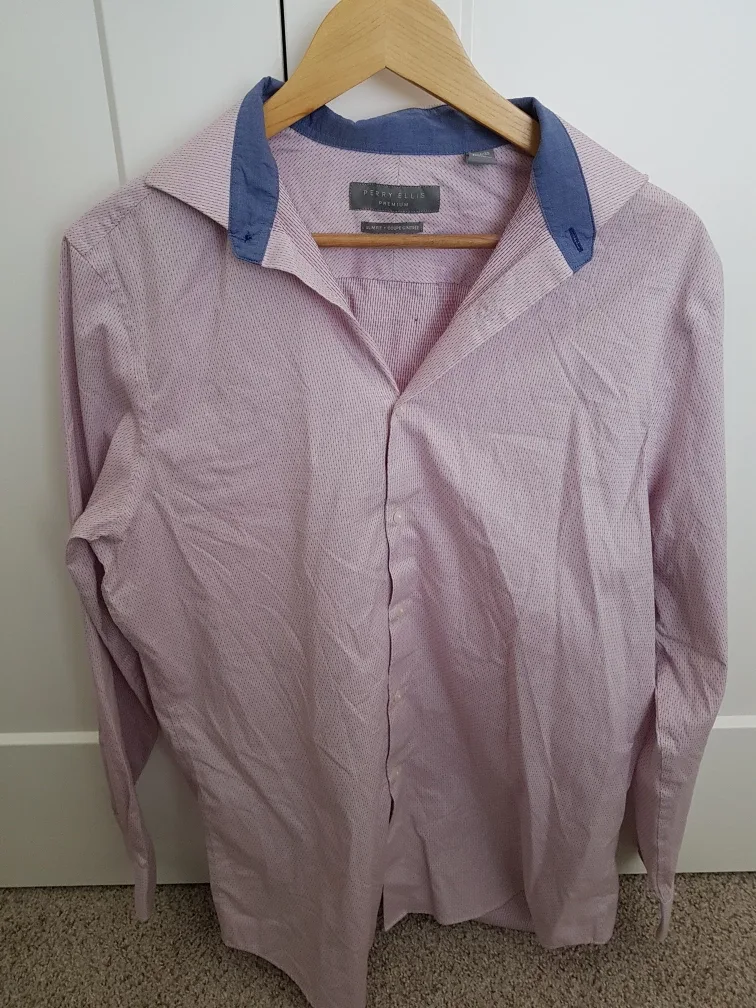 Perry Ellis Premium Slim Fit Dress Shirt - 16 34/35