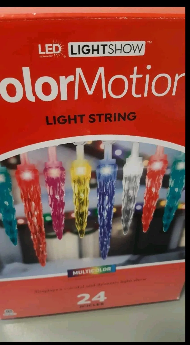 Brand New In Box ColorMotion LED Lightshow Icicle String Lights thumbnail