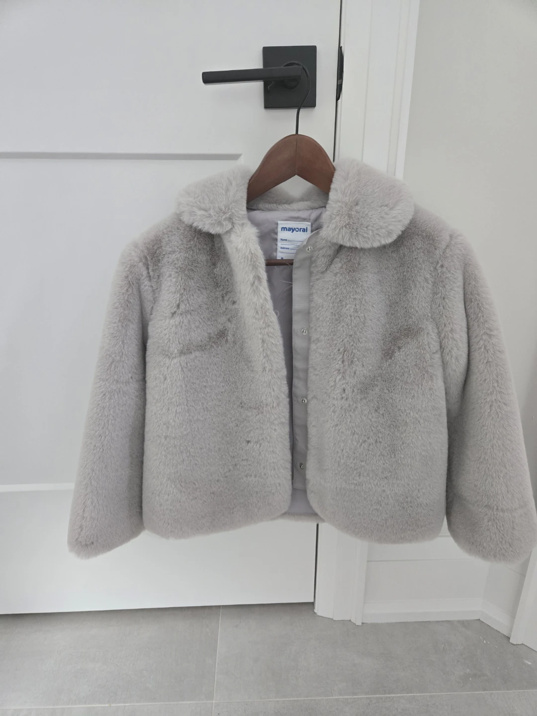 Mayoral Girls' Faux Fur Jacket - Size 9