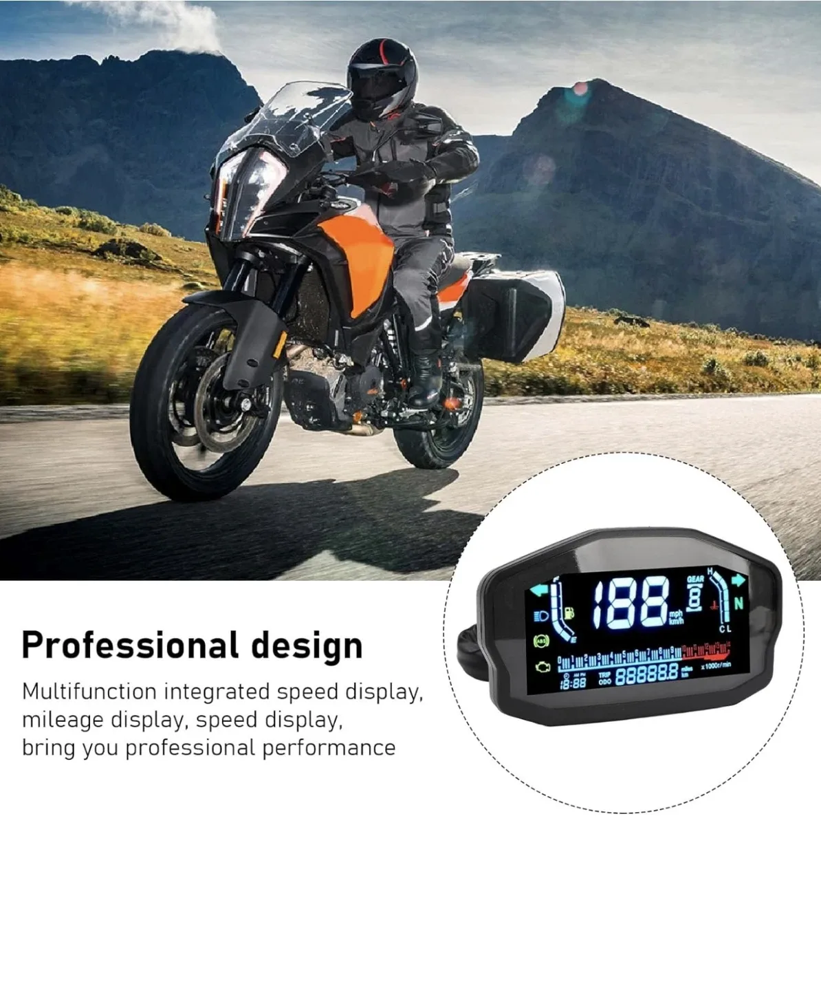 Motorcycle Digital Speedometer image indicator(3)