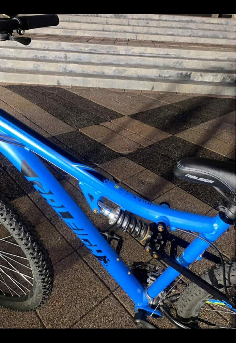 Raleigh Huck Dual-Suspension Mountain Bike, 29-in, Light Blue