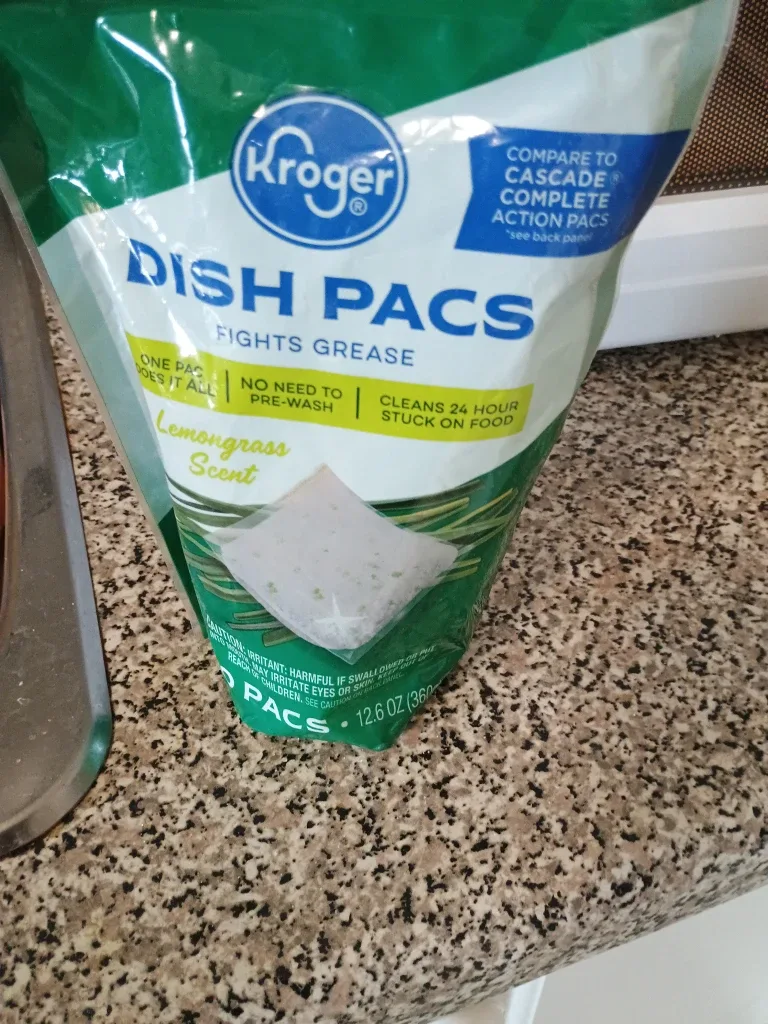 Kroger Dish Pacs - Lemongrass Scent