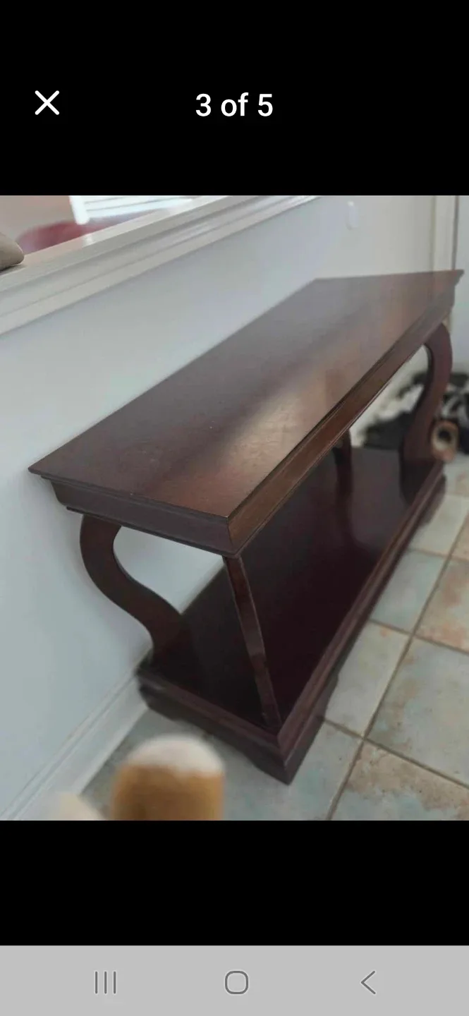 Dark Brown Console Table - 47" x 18" x 31" image indicator(3)