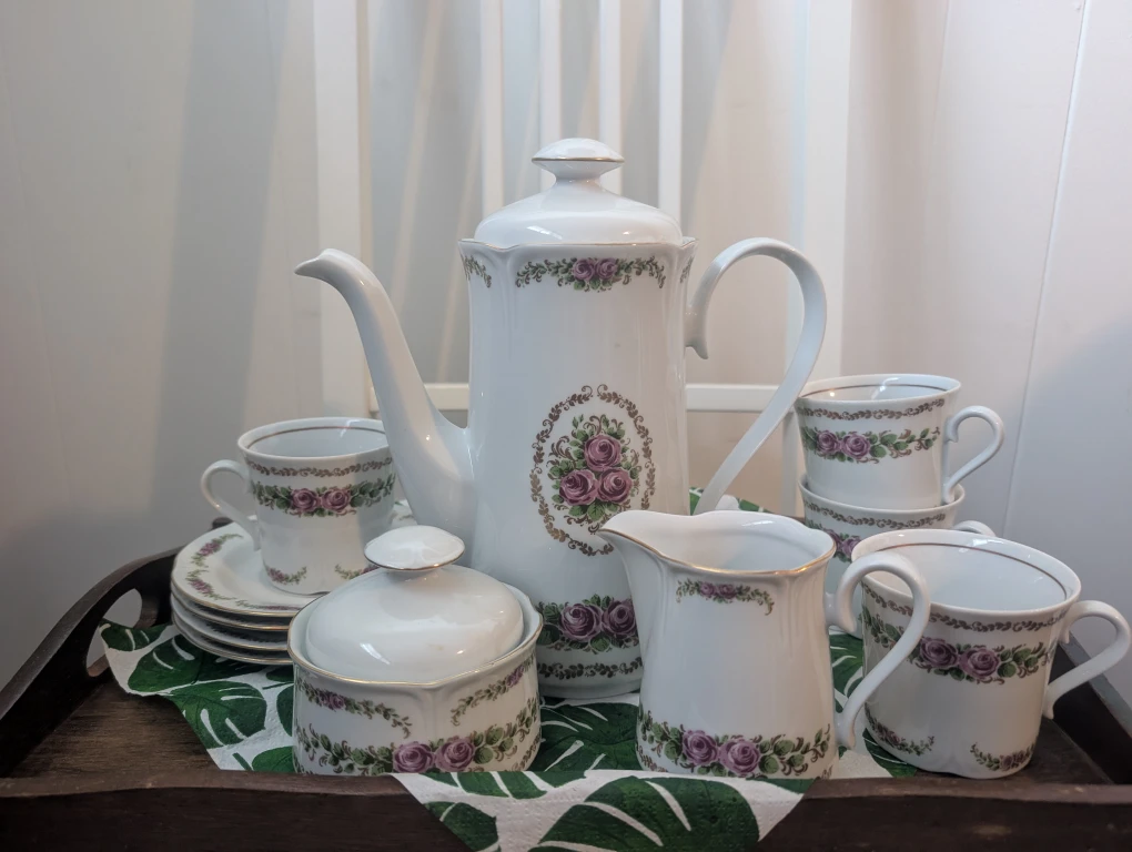 Ilmenau GDR Floral Tea Set