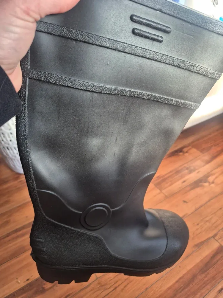 Steel toed Black Rain Boots - Size 11