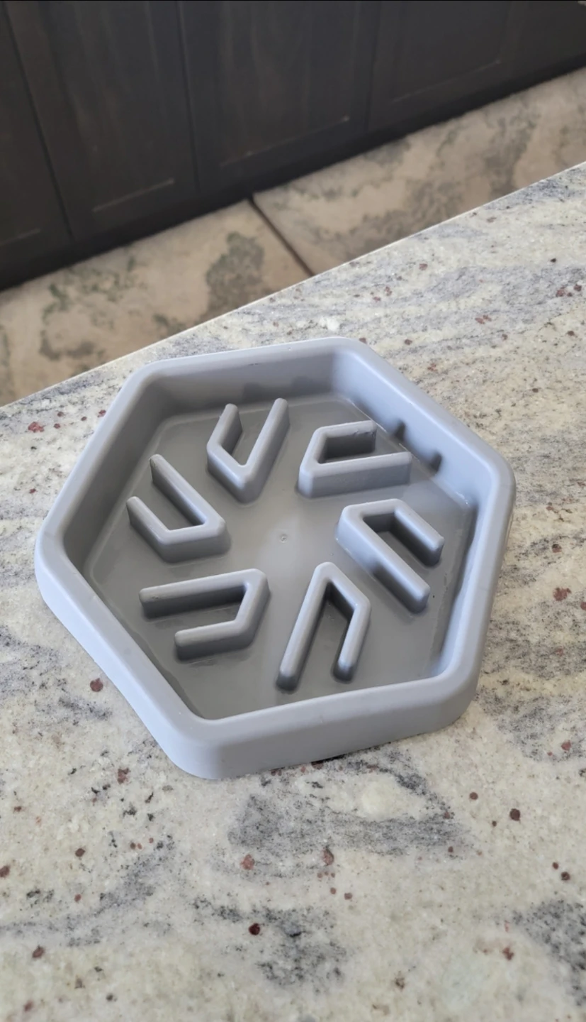 Grey Pet Slow Feeder Bowl