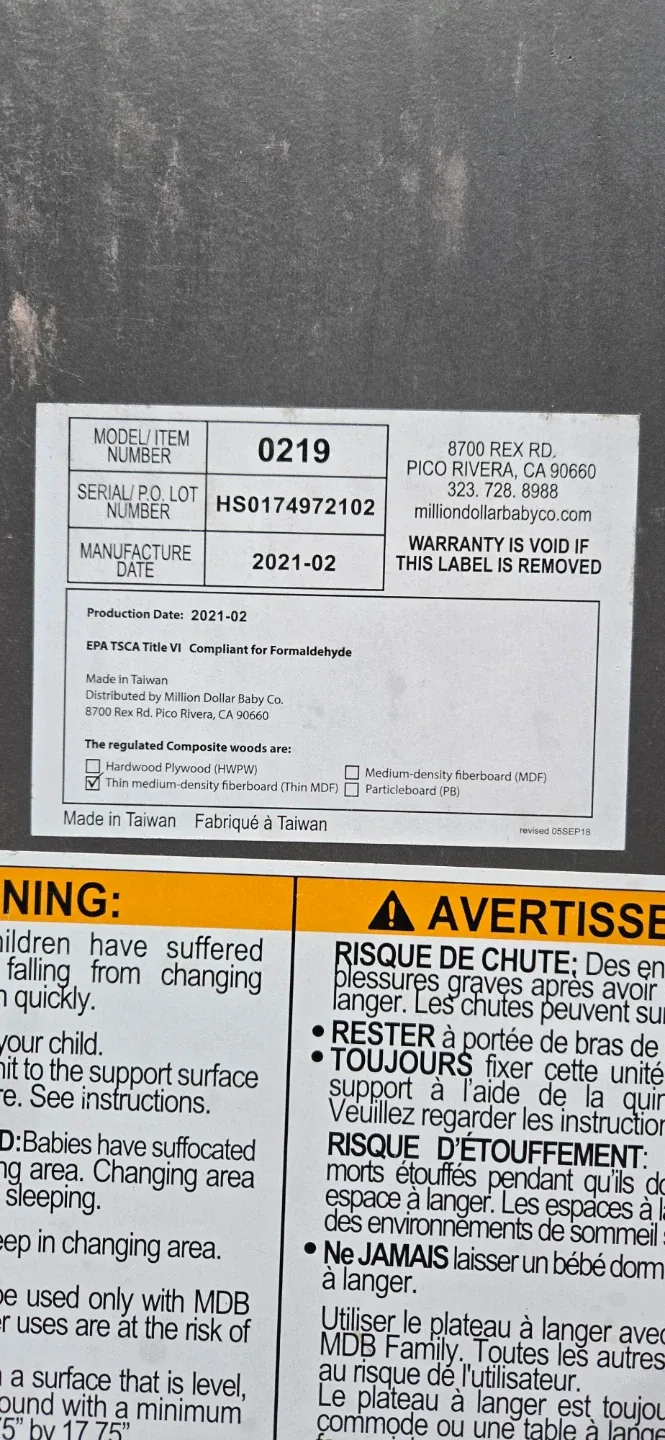 Removable Changing Tray image indicator(4)