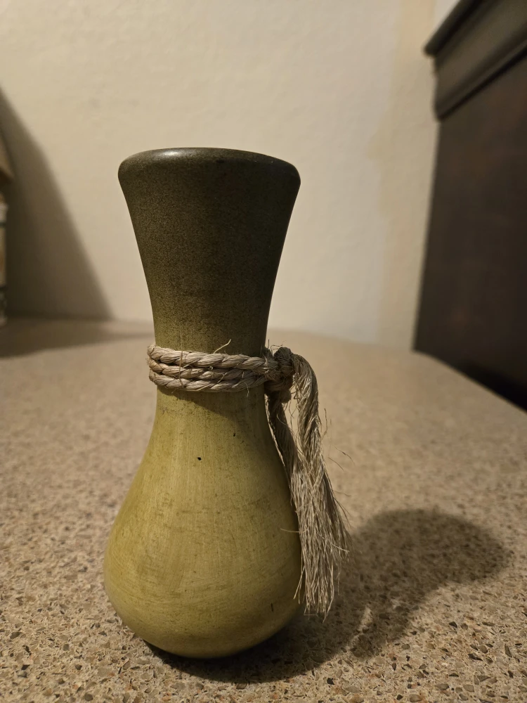 Decorative Vase with Rope Detail 6 inch tall