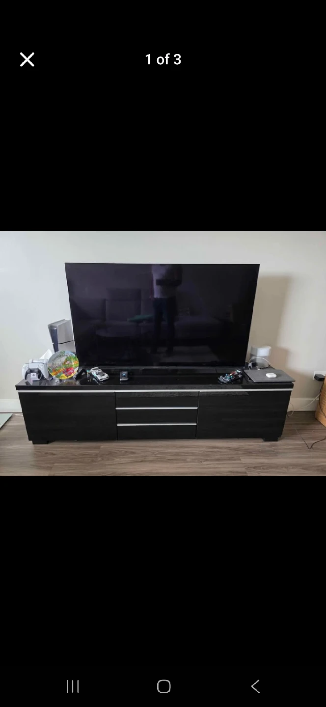Black TV Stand - 70 7/8" Width