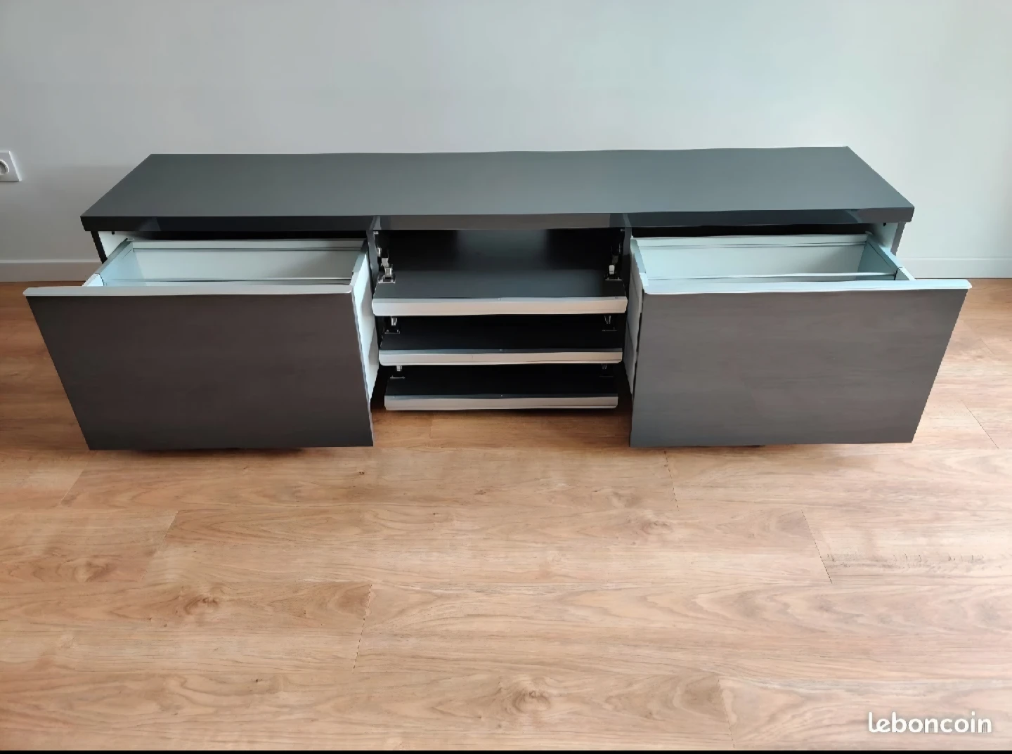 Black TV Stand - 70 7/8" Width - photo 2