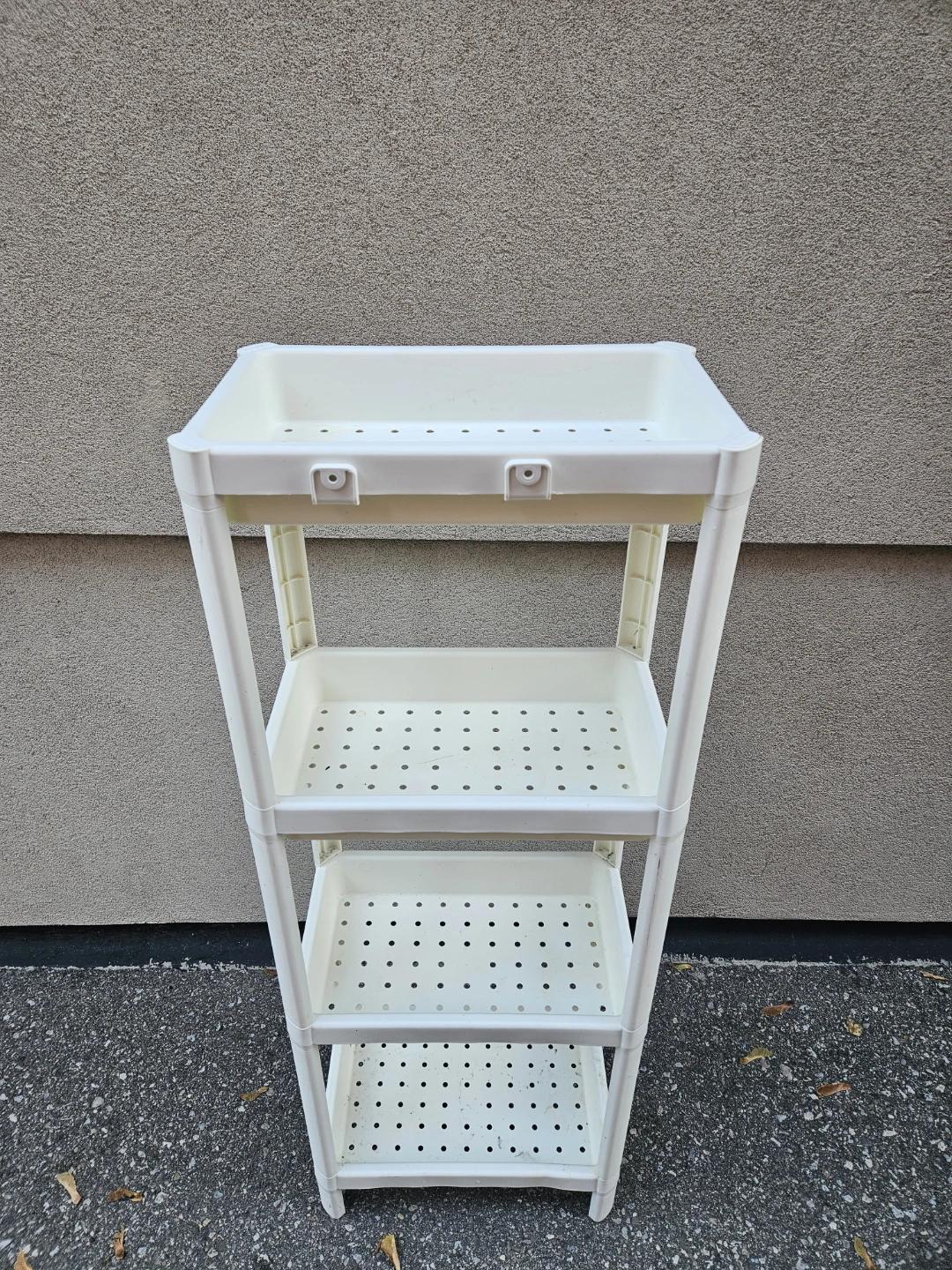 White 3-Tier Plastic Shelf Unit