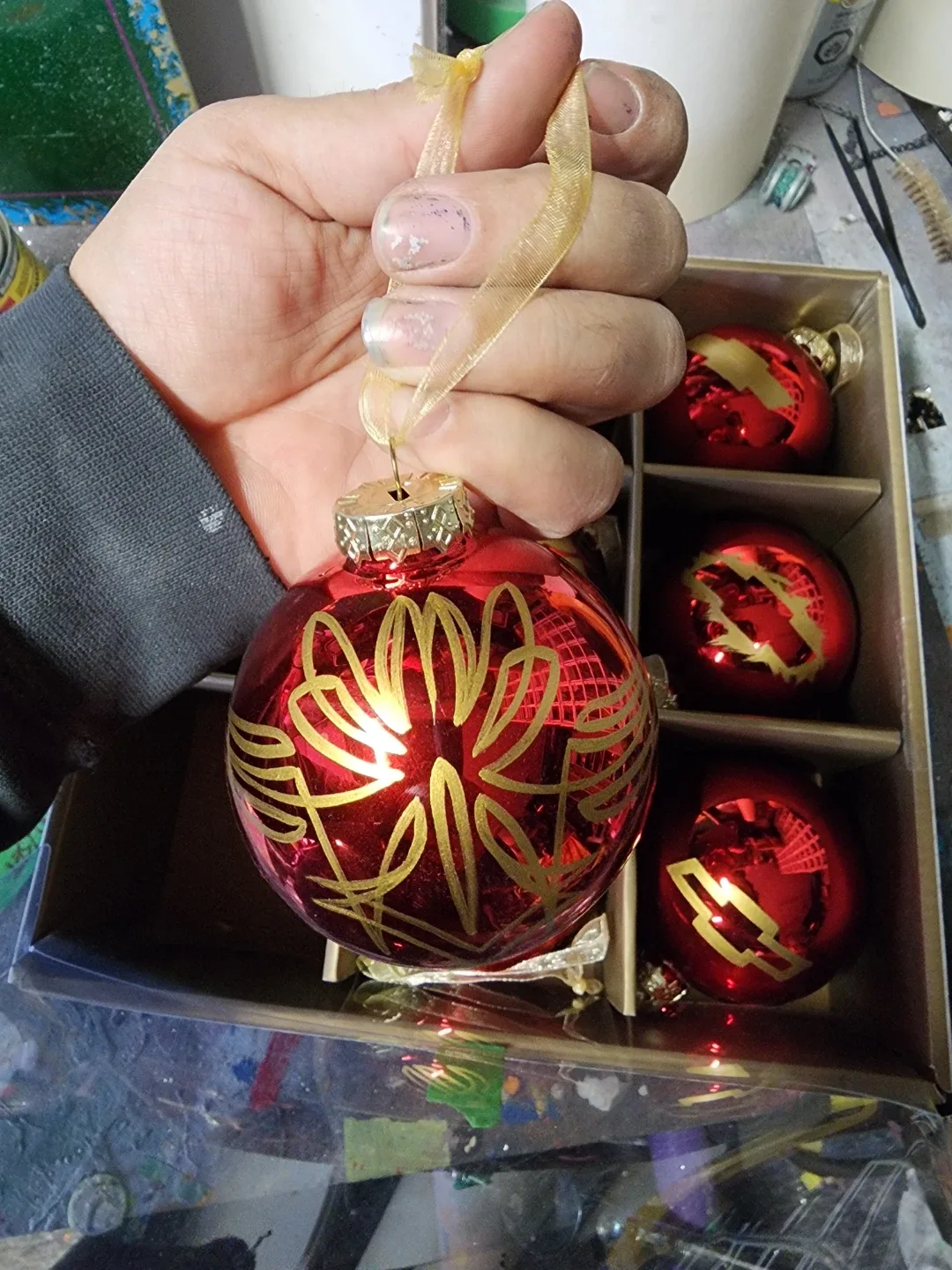 Chevrolet Pinstriped Christmas Ornaments image indicator(2)