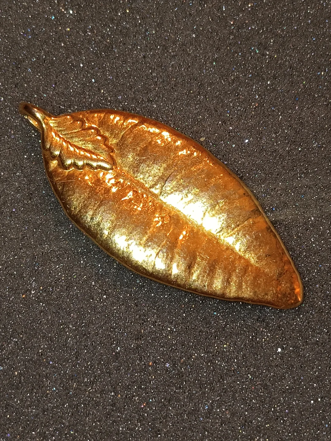 Vintage gold plated leaf