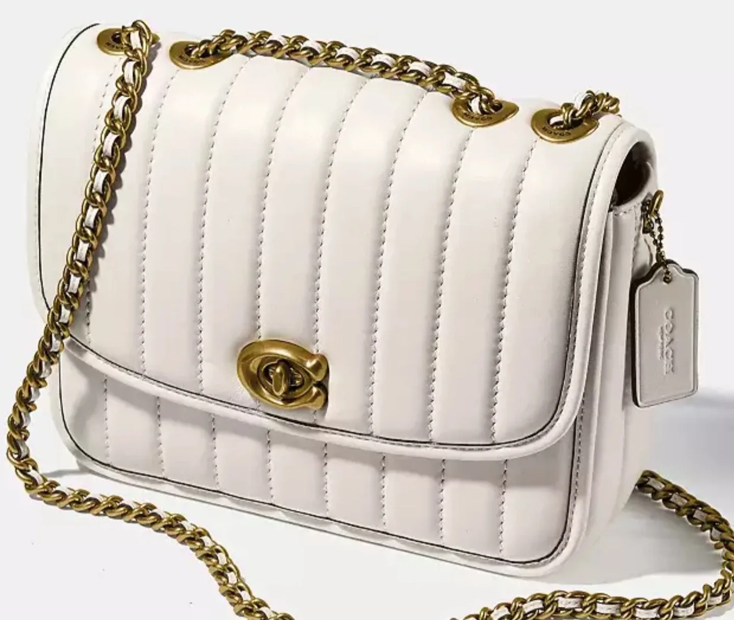 Coach Madison Shoulder Bag with Quilting - Chalk