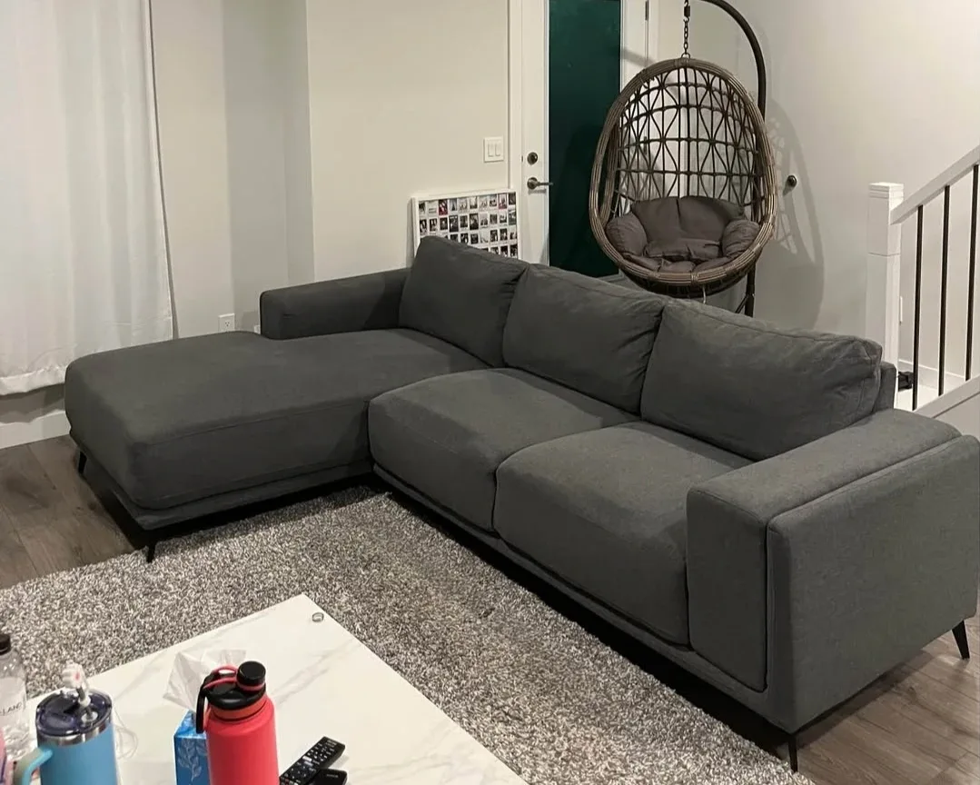 Grey Sectional Sofa with Chaise Lounge image indicator(3)