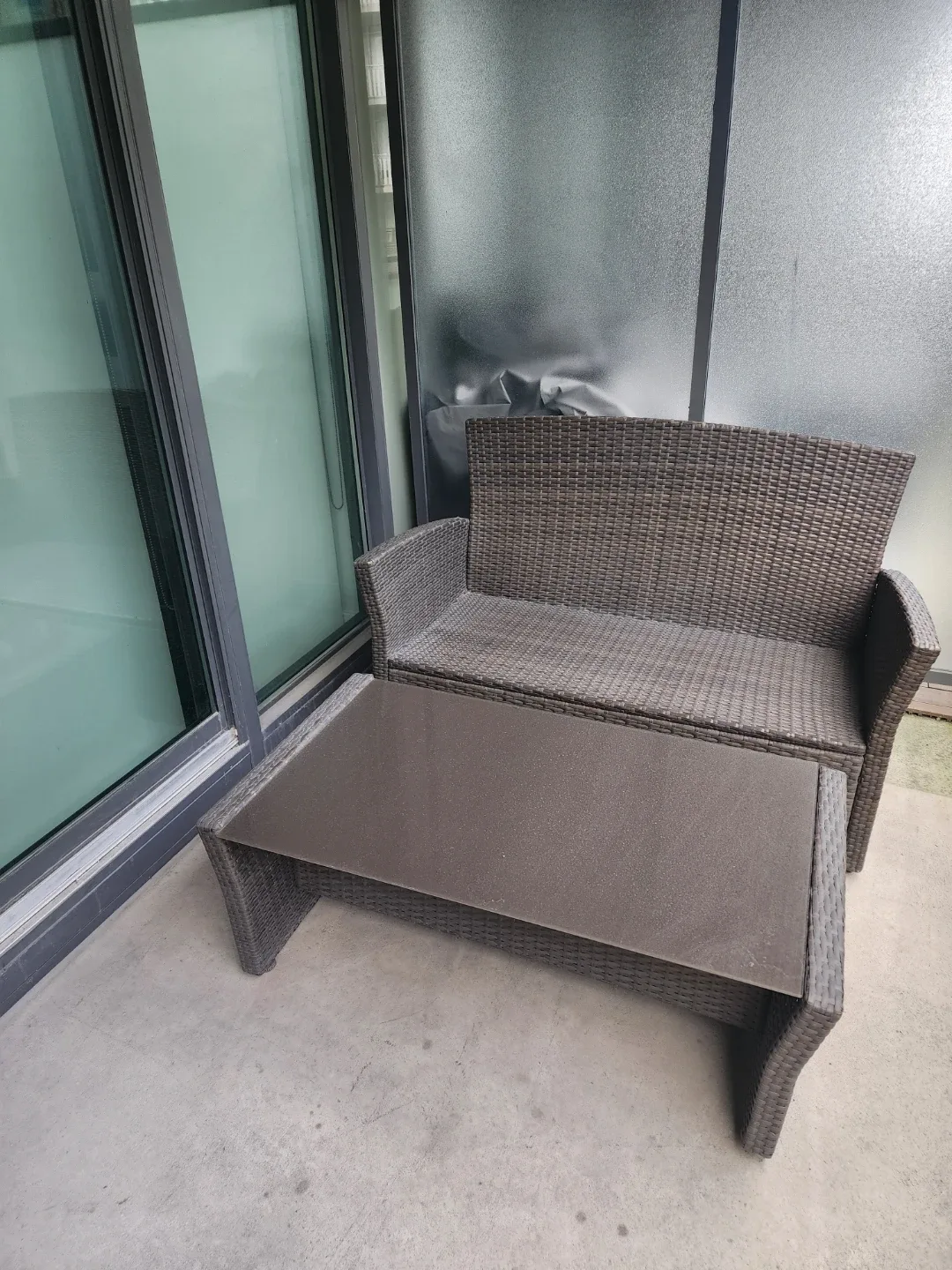 Outdoor Wicker Patio Set - Chairs & Table