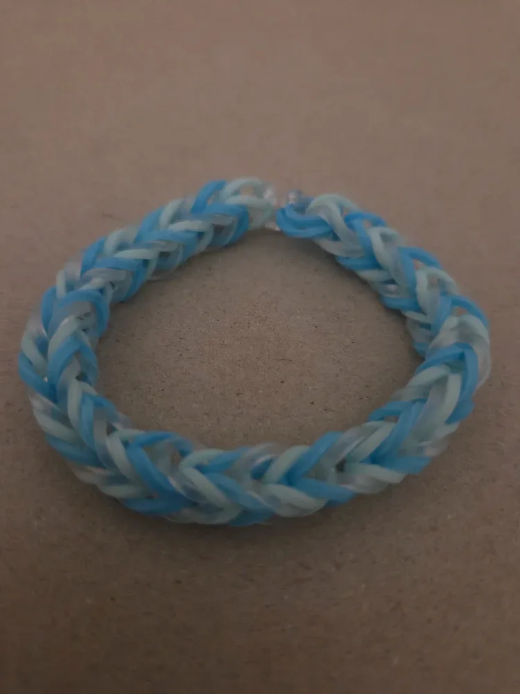 Blue & White Loom Bracelet
