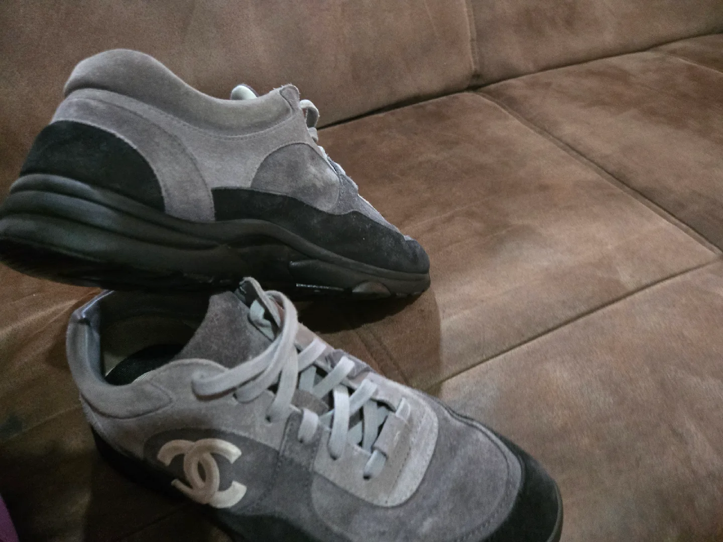 Chanel Sneakers  Gray/Black image indicator(9)