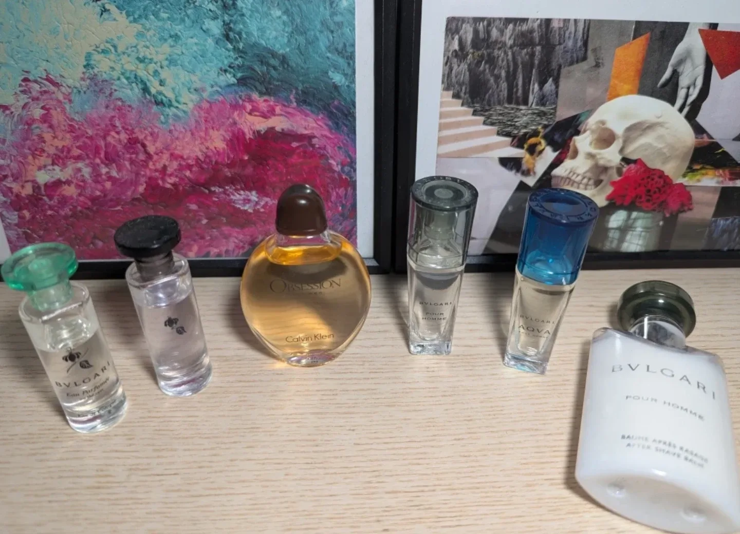 BVLGARI and Calvin Klein travel size mini cologne bundle