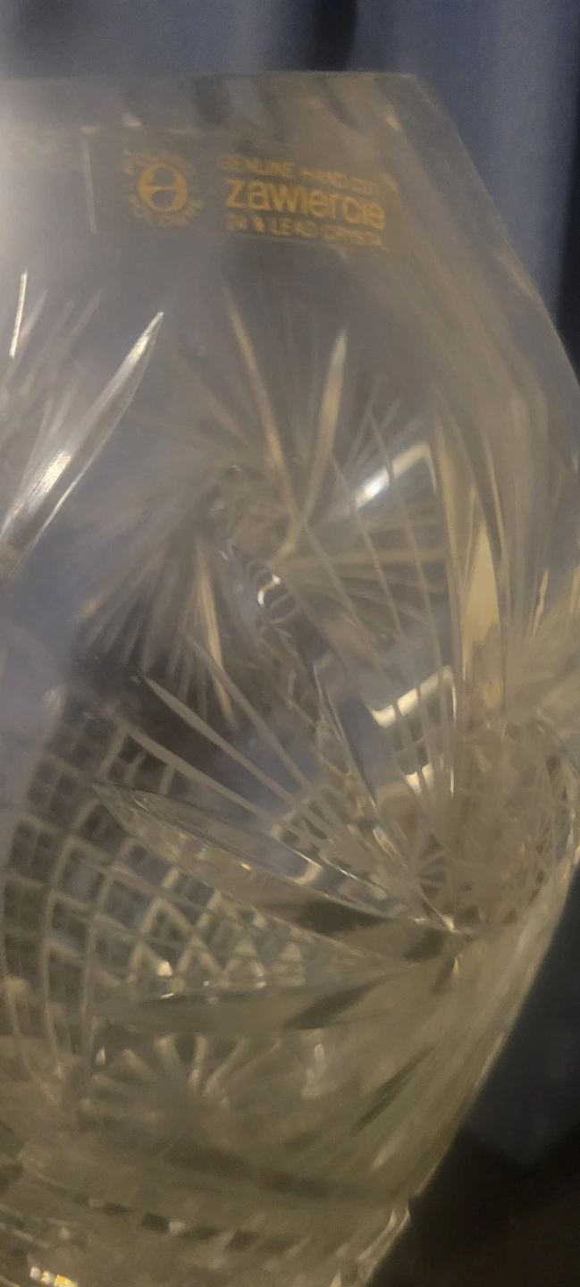 Zawiercie 24% Lead Crystal Vase 🥕