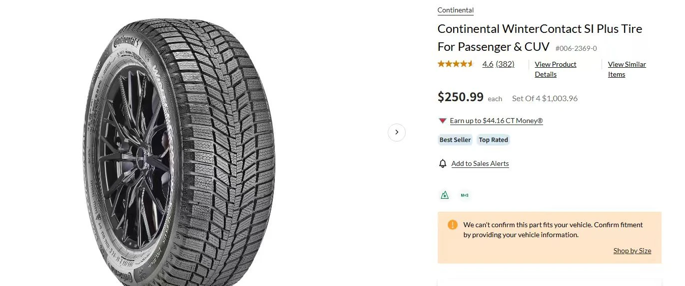 Continental WinterContact SI Plus Tire 215/55R16 - photo 2