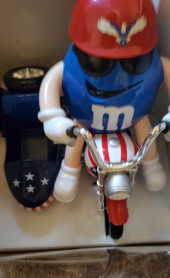 M&M's Red White & Blue Motorcycle Candy Dispenser - photo 2