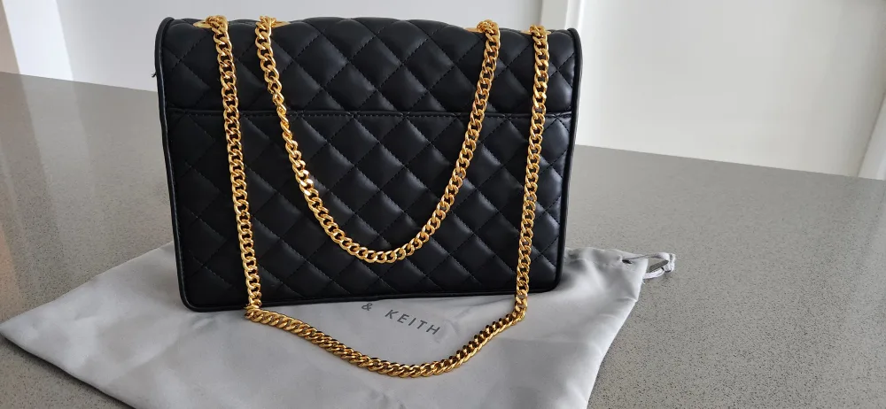 Charles & Keith Black Quilted Chain Bag image indicator(3)