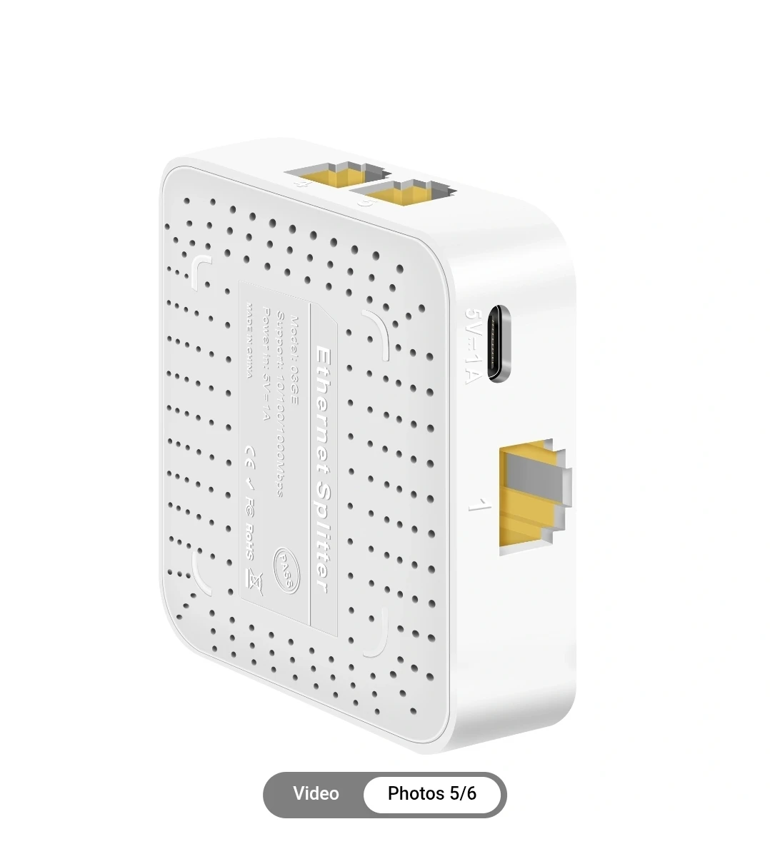 Ethernet Splitter 1 in 4 out 1000Mbps High Speed Internet Extend - photo 3