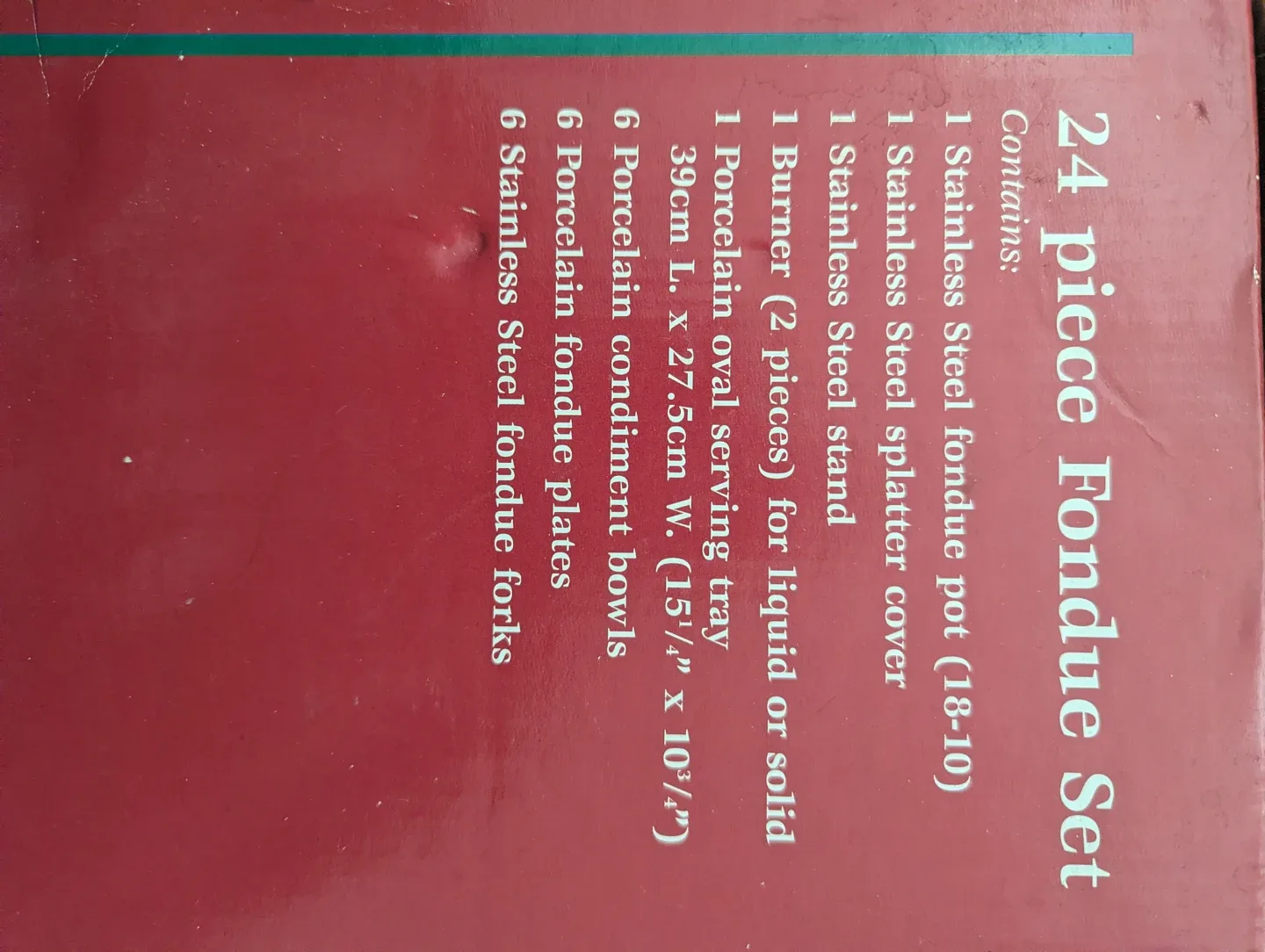 NEW/NEVER USED - 24 Piece Stainless Steel Fondue Set image indicator(2)